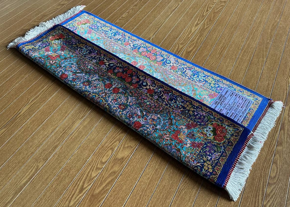 クム産シルクカーペット (90×60cm) RAZAVI工房