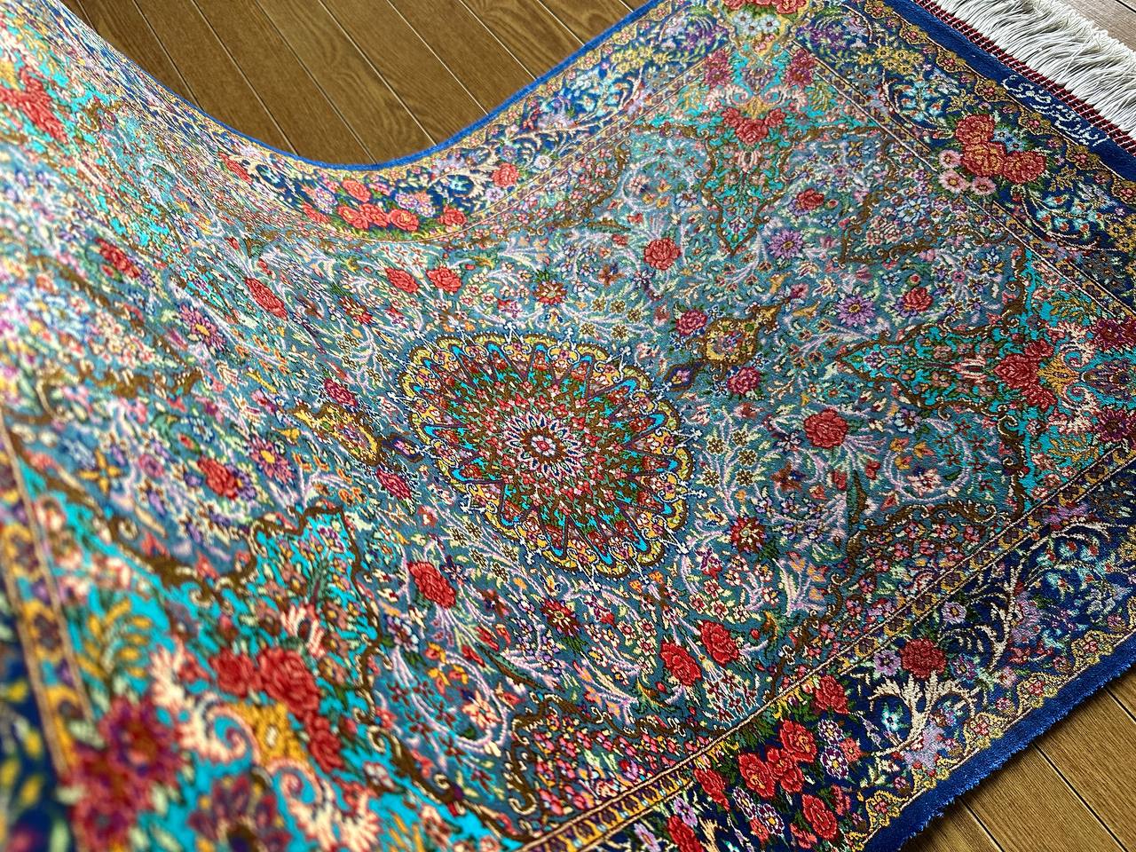 クム産シルクカーペット (90×60cm) RAZAVI工房