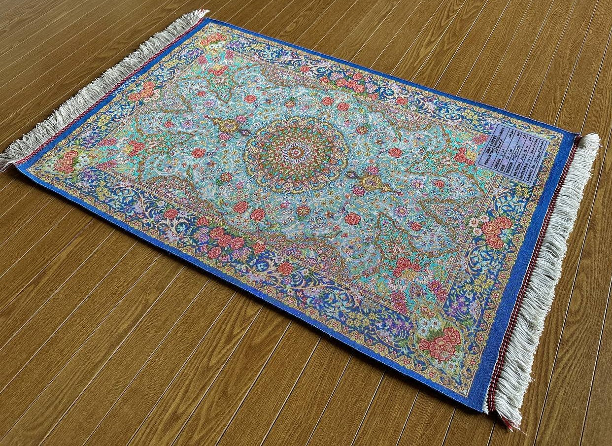 クム産シルクカーペット (90×60cm) RAZAVI工房