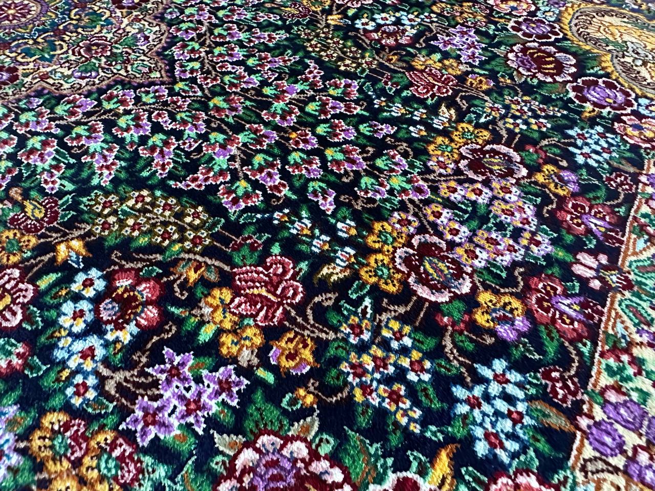 クム産シルクカーペット (90×60cm) MUSAVI工房