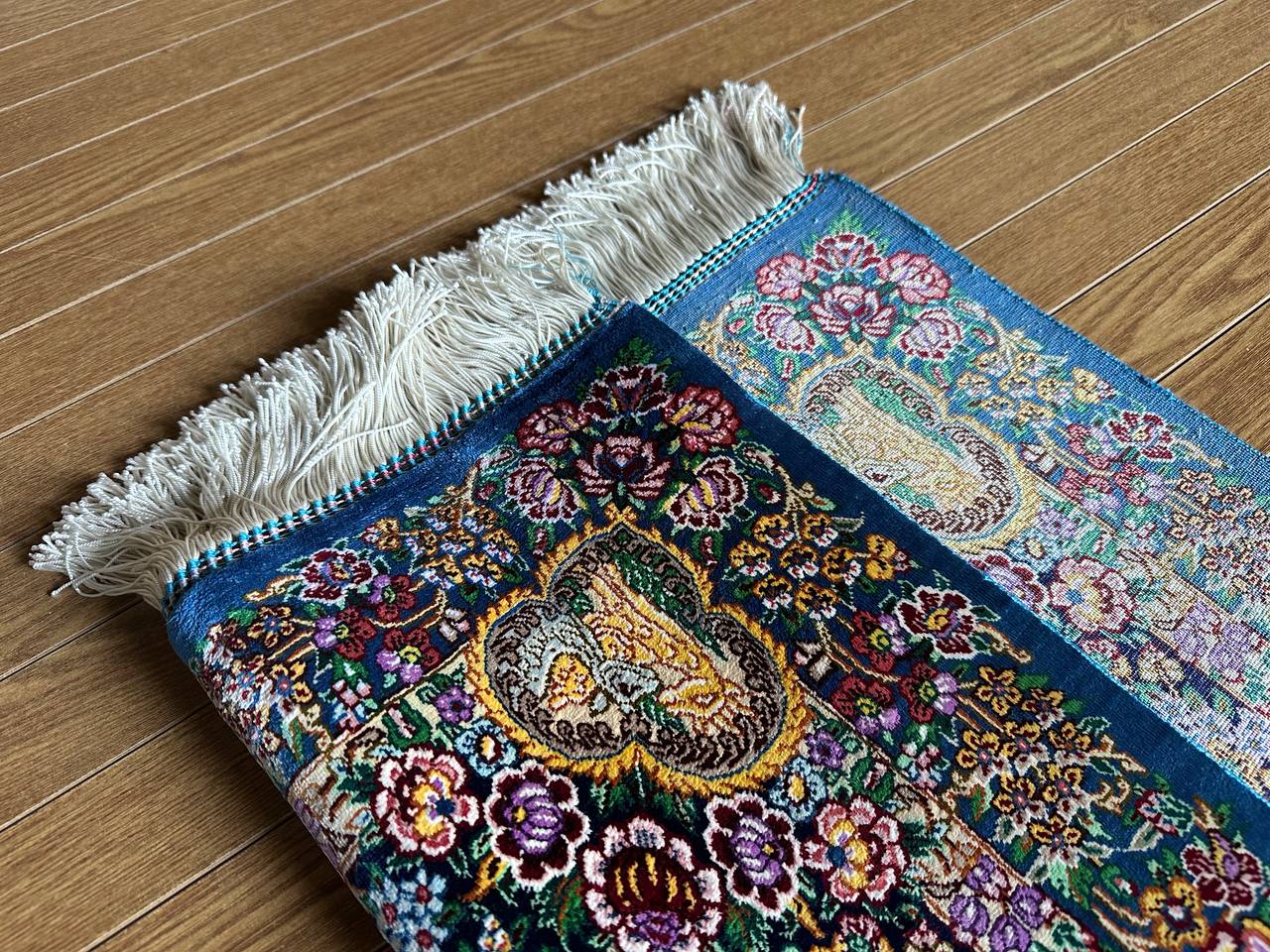 クム産シルクカーペット (90×60cm) MUSAVI工房