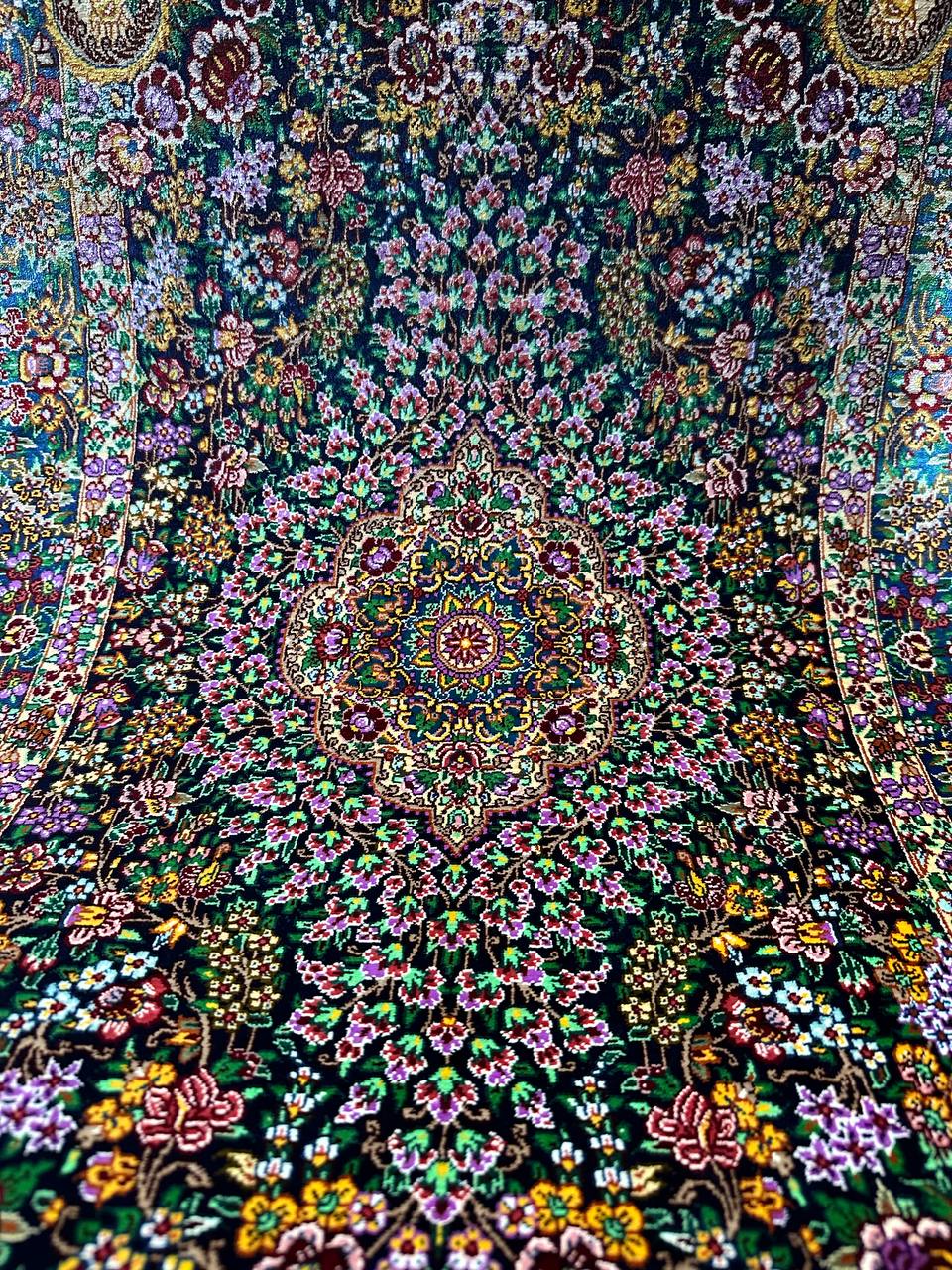クム産シルクカーペット (90×60cm) MUSAVI工房