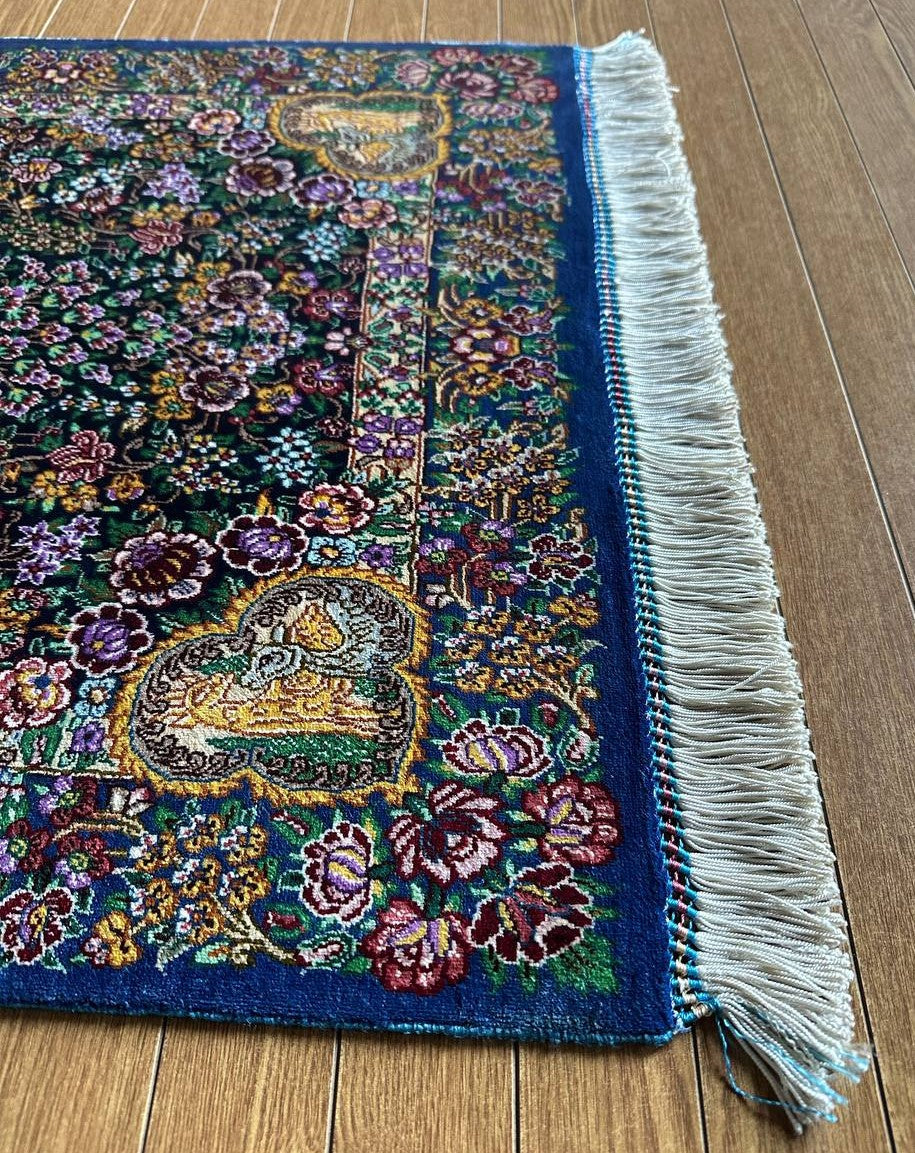 クム産シルクカーペット (90×60cm) MUSAVI工房