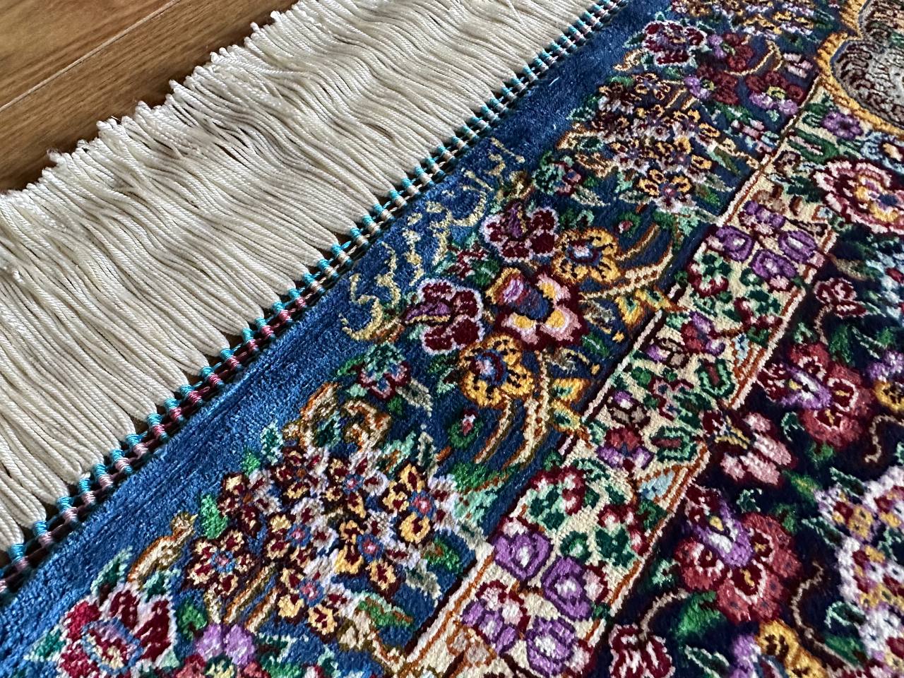 クム産シルクカーペット (90×60cm) MUSAVI工房