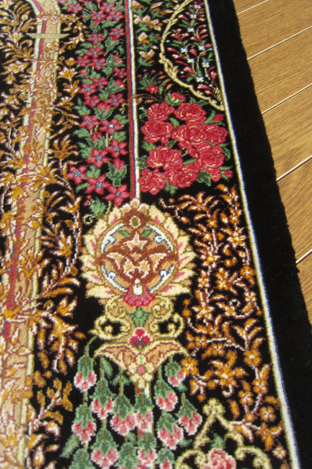 クム産シルクカーペット (90×60cm) SADEGHZADE工房