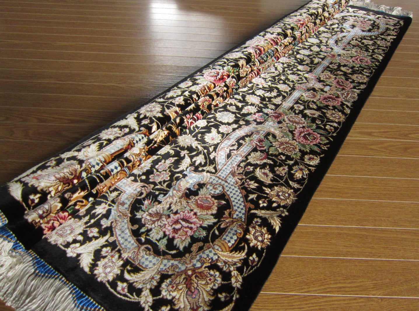 クム産 SARAIAN シルクカーペット (123×80cm)