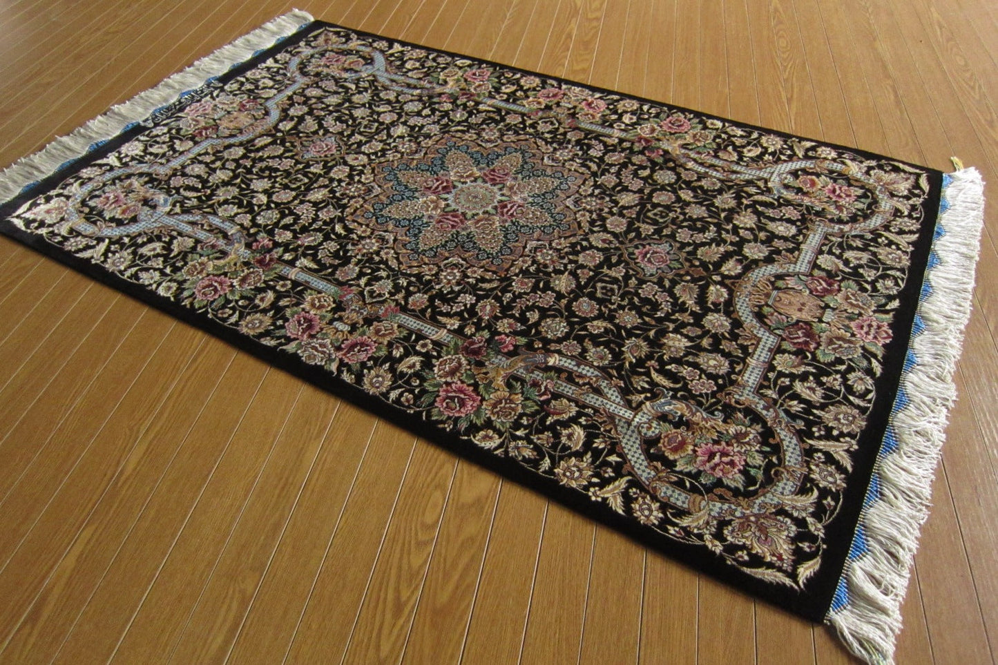 クム産 SARAIAN シルクカーペット (123×80cm)