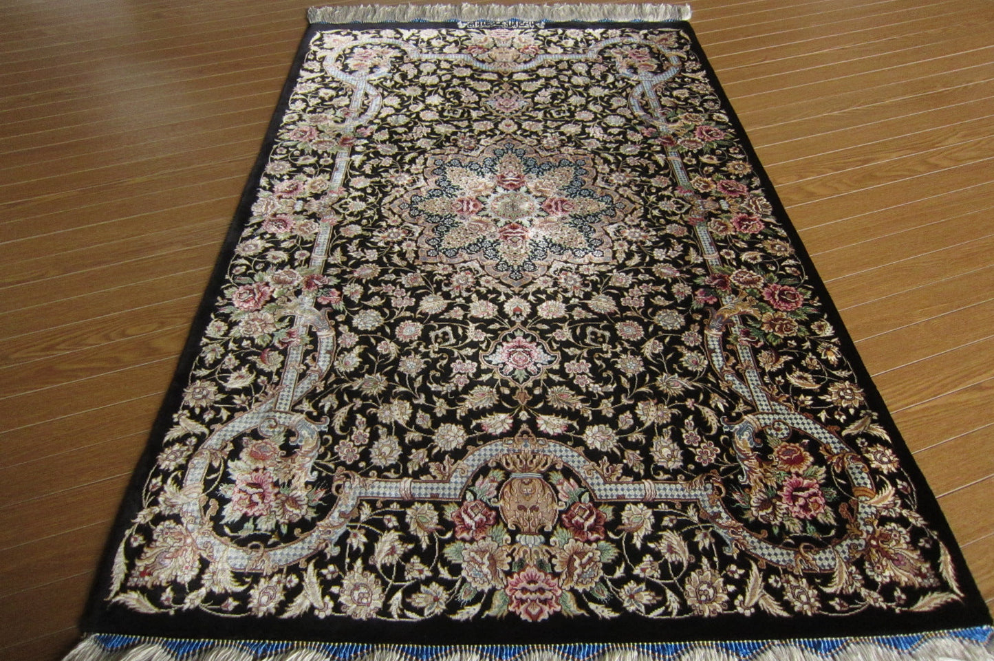 クム産 SARAIAN シルクカーペット (123×80cm)