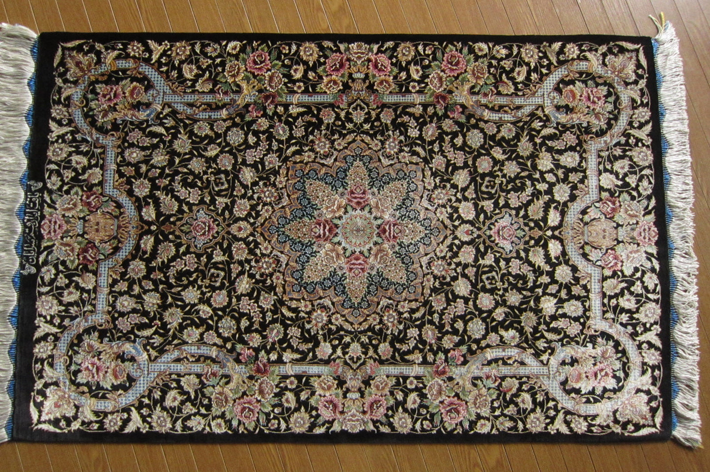 クム産 SARAIAN シルクカーペット (123×80cm)