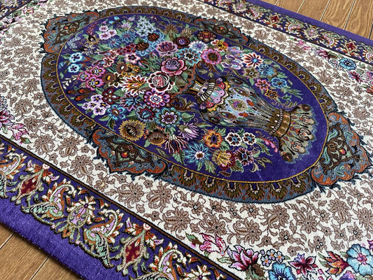 クム産シルクカーペット (90×60cm) REZAII工房