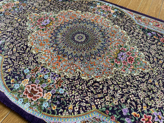 クム産シルクカーペット (90×60cm) BARATI工房