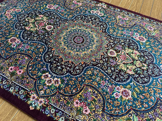 クム産シルクカーペット (90×60cm) RAHMANI工房