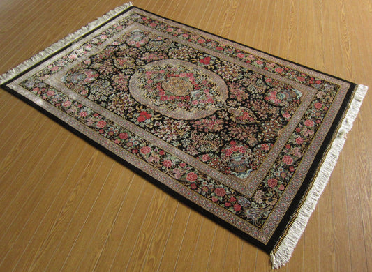 クム産シルクカーペット (150×100cm) LAJEVARDI工房