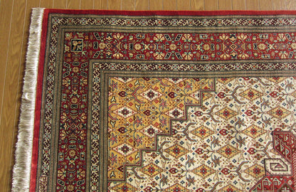 クム産 AHMADI シルクカーペット (196×126cm)