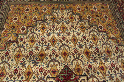クム産 AHMADI シルクカーペット (196×126cm)