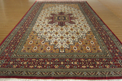 クム産 AHMADI シルクカーペット (196×126cm)