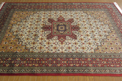 クム産 AHMADI シルクカーペット (196×126cm)