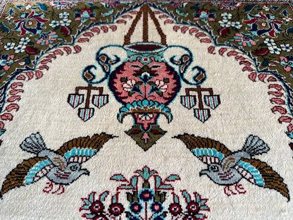 クム産シルクカーペット (75×55cm)