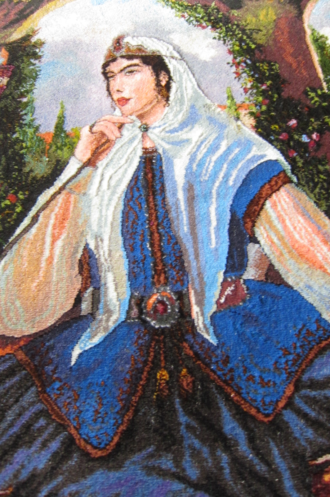 タブロイ（絵画絨毯）★タブリーズ産カーペット・タペストリー (70×50cm)