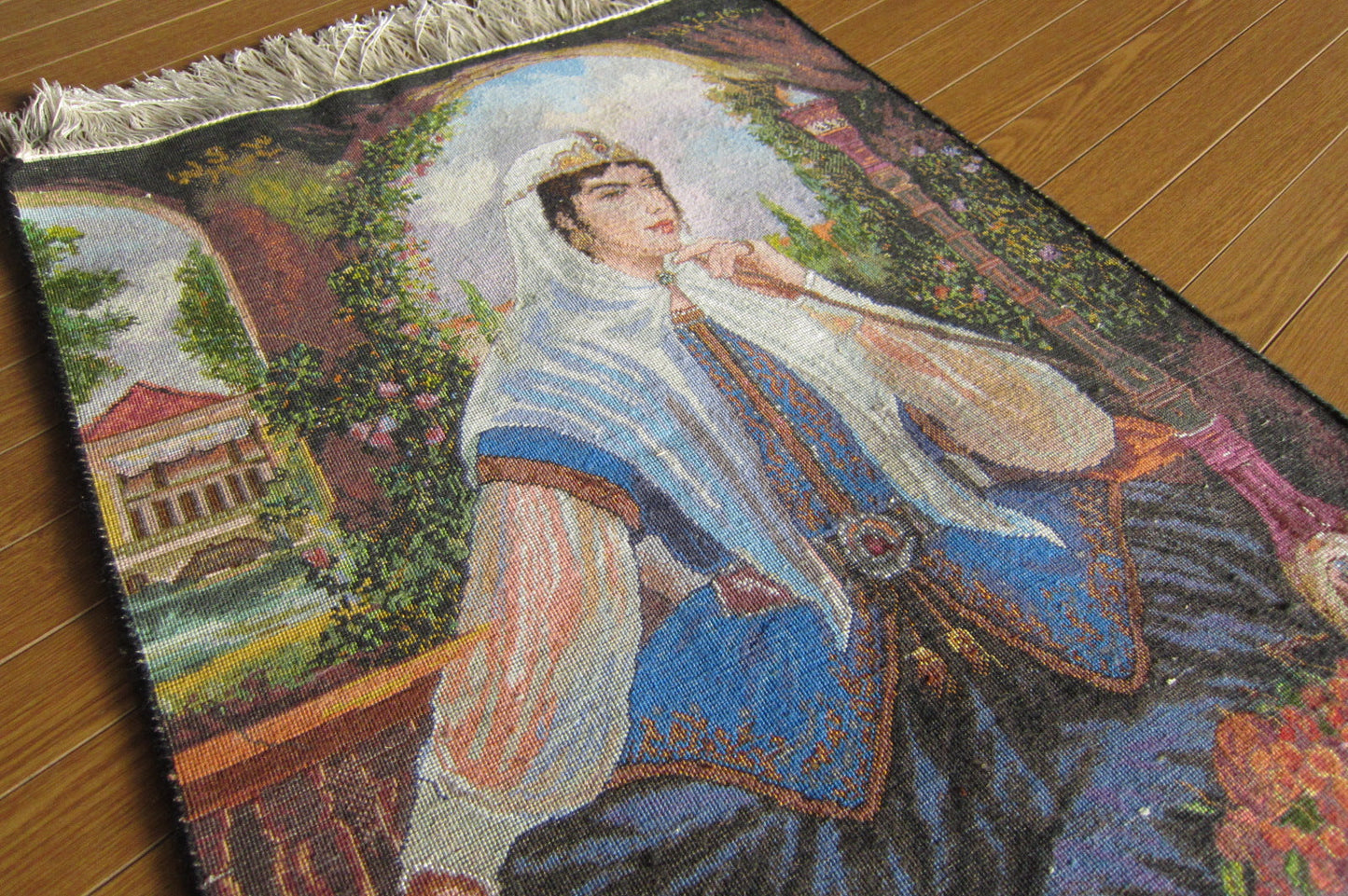 タブロイ（絵画絨毯）★タブリーズ産カーペット・タペストリー (70×50cm)
